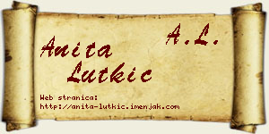 Anita Lutkić vizit kartica